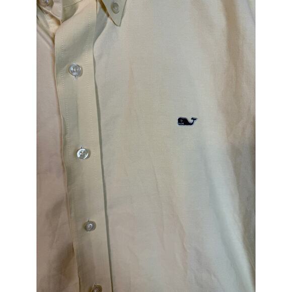 Vineyard Vines Mens Yellow 100% Cotton Whale Shirt Button Down - Large - Picture 2 of 6